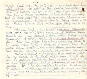 Mons. V. P. Rūko pamokslo Šeimos šventei rankraščio fragmentas. 1968 m. rugsėjis.